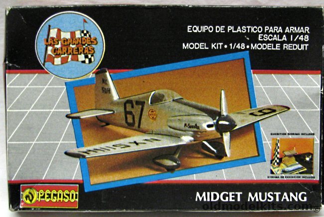 Pegaso 1/48 Midget Mustang with Air Race Diorama, P2030 plastic model kit